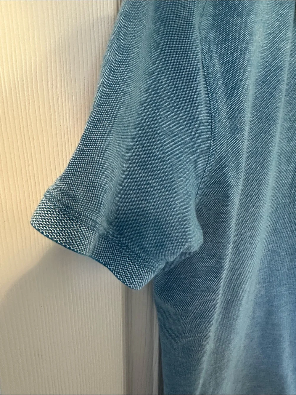 Banana Republic Men's M Heathered Sky Blue Polo